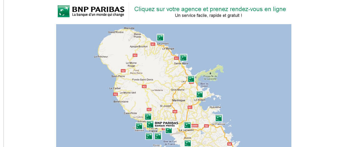 Pouvoir prendre rdv par internet via le site de la bnp